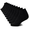 Avia Womens Quarter Socks - 10/14 Pack Soft Cushioned Moisture Wicking Quarter Cut Athletic Ankle Socks for Women (4-9), Size 4-9, Black view 1