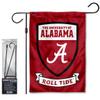 Alabama Crimson Tide Shield Garden Banner Flag with Stand Pole Holder view 1