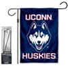 Connecticut Huskies Garden Banner Flag with Stand Pole Holder view 1