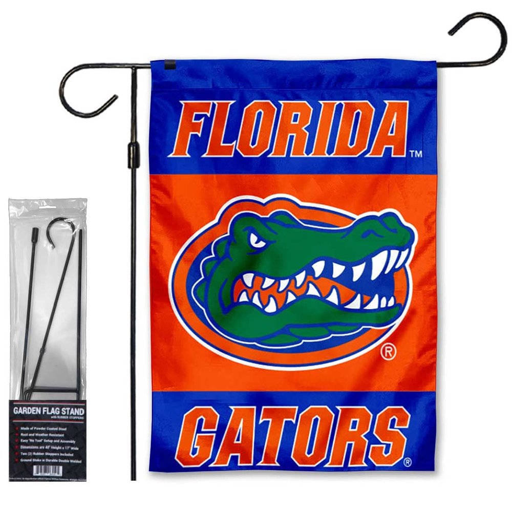 Florida Gators Garden Banner Flag with Stand Pole Holder