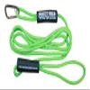 Boat Throw Rope- Double Braided Nylon Rope, Stitched Loops and Floats by Boat Lines and Dock Ties (Hiviz Green, Hook and Loop 25 feet) view 1