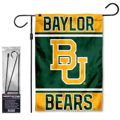 Baylor Bears Garden Banner Flag with Flag Pole Stand Set