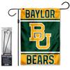 Baylor Bears Garden Banner Flag with Flag Pole Stand Set view 1
