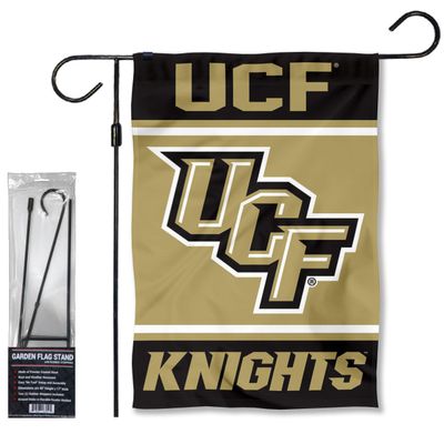 Central Florida Knights Garden Banner Flag with Flag Pole Stand Set
