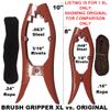 FunFishingIdeas Brush Gripper XL - Larger and Stronger Than Others. Jaws Open 5.5" Includes 12+ feet 1/4" Rope - Made in USA! (Orange) view 2