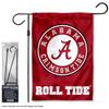 Alabama Crimson Tide Circle Logo Garden Banner Flag with Stand Pole Holder view 2