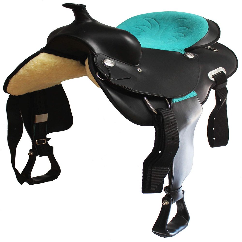 CHALLENGER 17" Western Cordura Trail Barrel Pleasure Horse Saddle Bridle Brown 49102BK