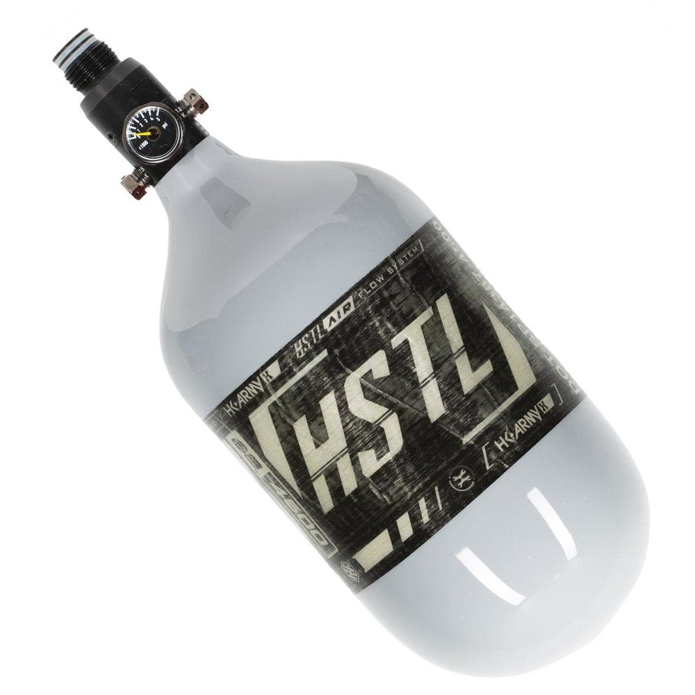 HK Army 68ci 4500psi HPA Paintball Tank - HSTL Carbon Fiber - Grey