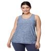 32 DEGREEES Womens Cool Racerback Tank | Lightweight| Quick Dry | Loose Fit, Xenon Blue Space Dye, X-Large view 1