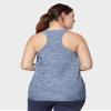 32 DEGREEES Womens Cool Racerback Tank | Lightweight| Quick Dry | Loose Fit, Xenon Blue Space Dye, X-Large view 4