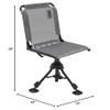 Browning Huntsman Hunting Chair - Durable TechMesh Material Over Steel Frame, with 360-degree Swivel, Adjustable Height, and Independent Leg Adjustment, Charcoal view 2