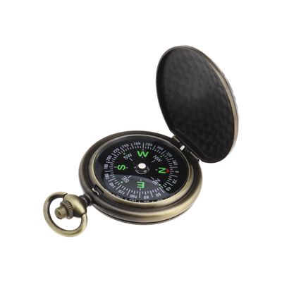 Create idea Retro Portable Compass Camping Survival Compass Metal Pocket Compass Kids Compass for Hiking Camping Hunting Outdoor Military Navigation Tool