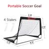 L RUNNZER Kids Soccer Goals Set of 2, Soccer Nets for Backyard Practice or Indoor Games, Easy Assembly and Storage with Carry Case,4ft*3ft,2 Set Black view 2