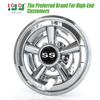 10L0L Golf Cart SS Wheel Covers Hub Caps for EZGO, Club Car, Yamaha - 8 Inch Snap-on Installation, Chrome, Set of 4 view 2
