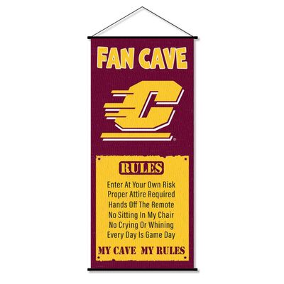 Central Michigan Chippewas Man Cave Fan Banner Scroll