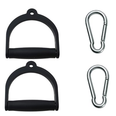 MNNM Gym Fitness Handle D Handle Cable Machine Attachment Plastic Exercise Accessories Heavy Duty Fitness Handle for Strength Training (Color : Black, Size : B)