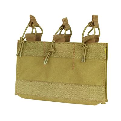 Coyote Hook Loop Open Top Triple 5.56/.223 Mag Pouch Insert, 9.5" W x 6.5" H