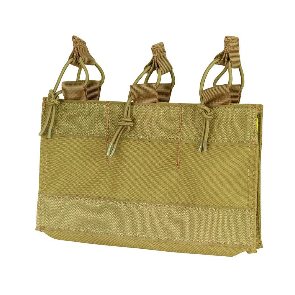 Coyote Hook Loop Open Top Triple 5.56/.223 Mag Pouch Insert, 9.5" W x 6.5" H
