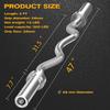 Elevens Olympic Barbell 4ft EZ Curl Weight Bar, Silver Rated 330 lbs Capacity Chrome Barbells for Home Gym Exercise Fitness Weightlifting, Power Lifting, Strength Training or Crossfit, 47 inches, 300 LBS / Silver view 2