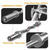 Elevens Olympic Barbell 4ft EZ Curl Weight Bar, Silver Rated 330 lbs Capacity Chrome Barbells for Home Gym Exercise Fitness Weightlifting, Power Lifting, Strength Training or Crossfit, 47 inches, 300 LBS / Silver view 4