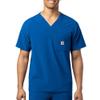 Carhartt Cross-Flex Men's Men's Micro Ripstop Chest Pocket Scrub Top, Royal, 3X view 2