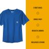 Carhartt Cross-Flex Men's Men's Micro Ripstop Chest Pocket Scrub Top, Royal, 3X view 3