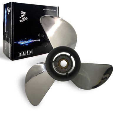 Boatman 13x17 Outboard Motor Propeller Stainless Steel fit Yamaha Boat Engines 50-130 Hp,15 Spline Tooth,RH