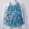 Daenrui Kids Girls Sparkly Sequined Dance Dress Leotard Jazz Latin Salsa Rumba Dance Performance Costume Blue 4 Years view 2