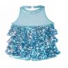Daenrui Kids Girls Sparkly Sequined Dance Dress Leotard Jazz Latin Salsa Rumba Dance Performance Costume Blue 4 Years view 3