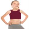 Kurve Premium Girls Seamless Supersoft Sleeveless Crop Tank Top - Stretchy Bra, UV UPF 50+ (Made in USA), Burgundy, 14 Years-17 Years view 1