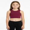 Kurve Premium Girls Seamless Supersoft Sleeveless Crop Tank Top - Stretchy Bra, UV UPF 50+ (Made in USA), Burgundy, 14 Years-17 Years view 2