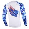 Palmyth Fishing Shirt for Men Long Sleeve Sun Protection UV UPF 50+ T-Shirts with Pocket (Flag Tuna, Large) view 1