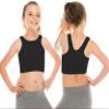 Kurve Premium Girls Seamless Supersoft Sleeveless Crop Tank Top - Stretchy Bra, UV UPF 50+ (Made in USA), Black/White Set, 9 Years-14 Years view 2