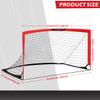 L RUNNZER Portable Soccer Goals, Kids Soccer Nets for Backyard for Training & Practice, Soccer Net for Kids with Carry Bag, 2 Set, 66 x 3.3, Red view 2