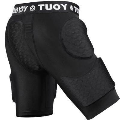 TUOYR Football Girdle with Pads Padded Compression Short Hip Thigh Butt Tailbone Protector Pants Youth Adult Protective for Baseball Snowboard Skate Ski Kockey Cycling Baseball Rugby