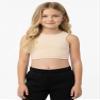 Kurve Premium Girls Seamless Supersoft Sleeveless Crop Tank Top - Stretchy Bra, UV UPF 50+ (Made in USA), Nude, 14 Years-17 Years view 2