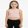 Kurve Premium Girls Seamless Supersoft Sleeveless Crop Tank Top - Stretchy Bra, UV UPF 50+ (Made in USA), Dusty Pink, 9 Years-14 Years view 2