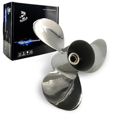 Boatman 10 1/8x13 Outboard Motor Propeller Stainless Steel fit Yamaha Boat Engines 20-30 Hp,10 Spline Tooth,RH,OEM NO.MAR-GYT3B-02-13