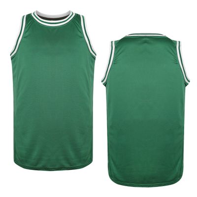 Blank Basketball Jersey Men's Mesh Athletic Sports Shirts Black Yellow White S-3XL (Green, Medium)