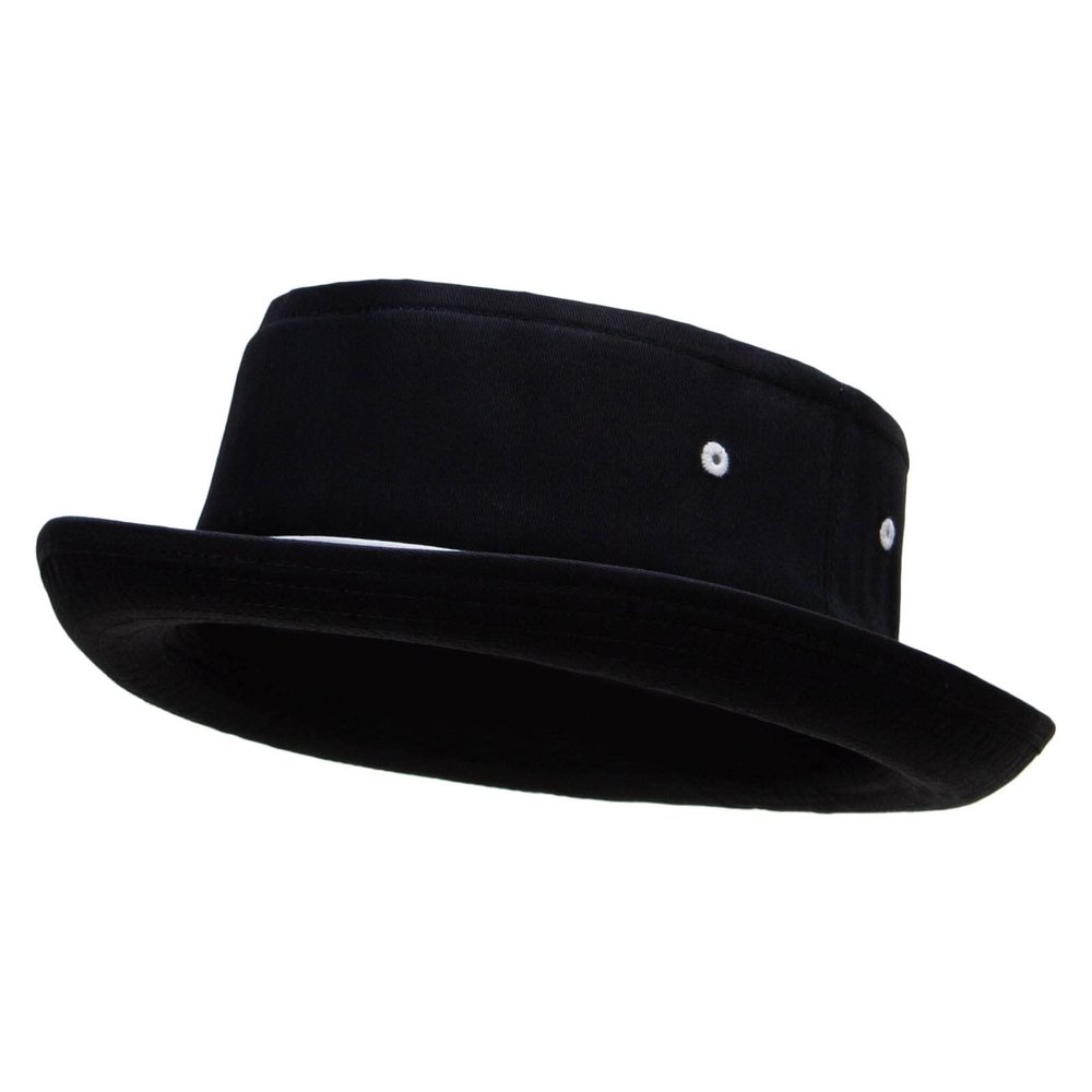 e4Hats.com Striped Roll Up Bucket Hat - Black White L-XL