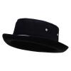 e4Hats.com Striped Roll Up Bucket Hat - Black White L-XL view 1