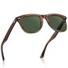 CARFIA Thick Polarized Sunglasses for Men UV400 Protection, Retro Square Hand-crafted Acetate Driving Shades CA5356 view 1