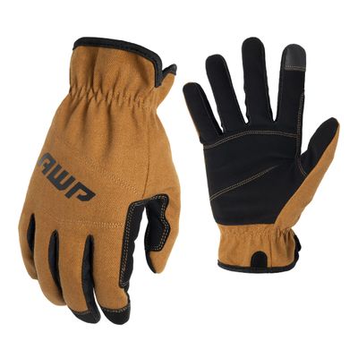 AWP Duck Canvas Utility Work Gloves for Men and Women, Abrasion Resistant, XX-Large