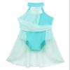 Daenrui Kids Girls Halter Neck Cutout Back Ballet Lyrical Dance Dress Latin Jazz Skating Costume Leotard Skirt Mint Green 10 Years view 3