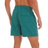 tuduoms Men's Waterproof Swim Trunks Quick Dry Beach Shorts Summer Lightweight Workout Athletic Running Shorts with Pockets Green view 3