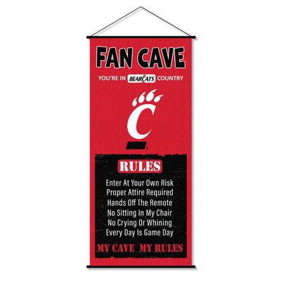 Cincinnati Bearcats Man Cave Fan Banner Scroll