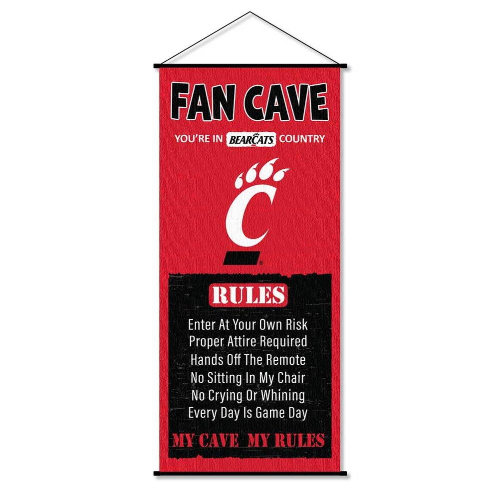 Cincinnati Bearcats Man Cave Fan Banner Scroll