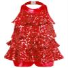 Hedmy Girls Sequined Halter Dance Dress Sleeveless Shiny Tassel Ballet Leotard Modern Latin Jazz Dance Wear Red 12 Years view 1