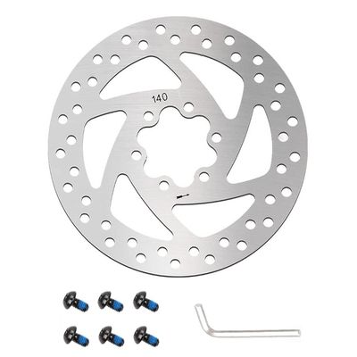 QHYRZE 140mm Bike Disc Brake Rotor Fit for Road Bike Mountain Bike BMX MTB Electric Folding Bicycle Scooter with 6 Bolts 125g (Color : Silver 140mm)