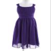 Daenrui Kids Girls Sleeveless Pleated Chiffon Flower Girl Wedding Bridesmaid Formal Party Dress Purple 10 Years view 2